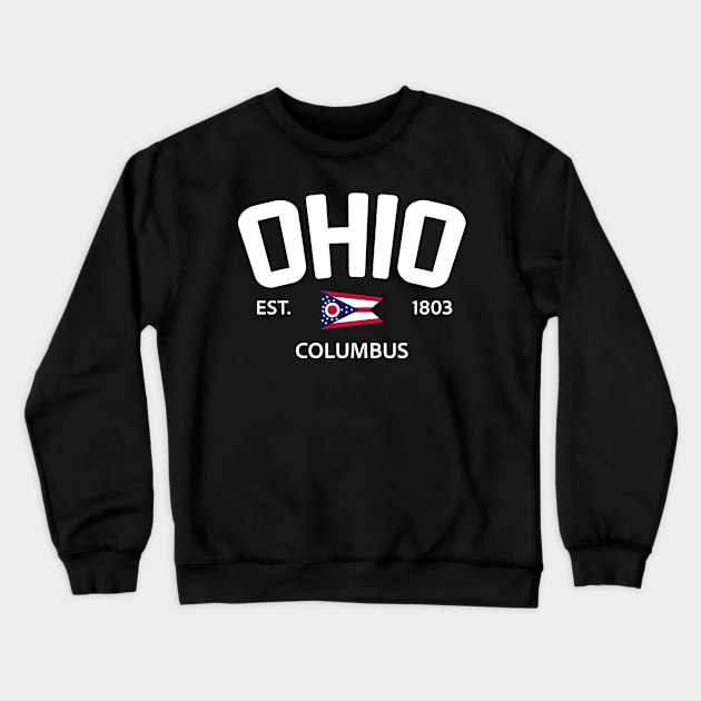 Ohio Collegiate Preppy Crewneck Sweatshirt by SunburstGeo